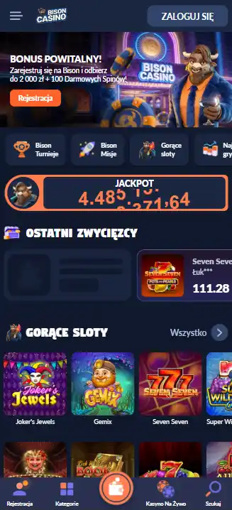 Bison Casino na telefonie – aplikacja i wersja mobilna